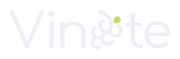 Vingeote logo on a reverse background.